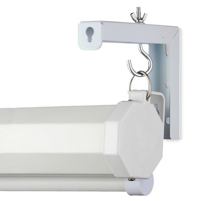 Wandhalterung Beamer Leinwand Halterung weiß 40120 Haken Metallkonstruktion