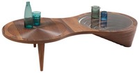 Modern Couchtisch Wohnzimmer Komfort Braun Elegant Stilvoll Glas Neu