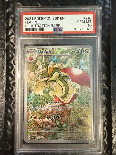 Flapple 210/191 - Illustration Rare Surging Sparks - Pokémon TCG - PSA 10