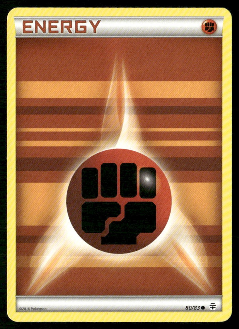 Fighting Energy 80/83 Common Generations Pokemon Lightly Played