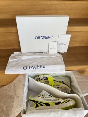 Off-White Out Of Office Herren Sneaker EU 42 Gelb Low Top Schnürung