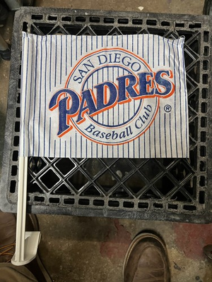 #ad MLB San Diego Padres car window flag $4.00