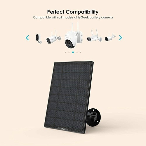 ieGeek Type-C Solar Panel for Security Camera Battery CCTV System Cam 3M Cable - Picture 9 of 14