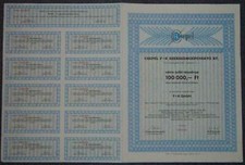 Lot 100 X Csepel F+K Szerszamgepgyarto RT. 1991 100.000 HUF