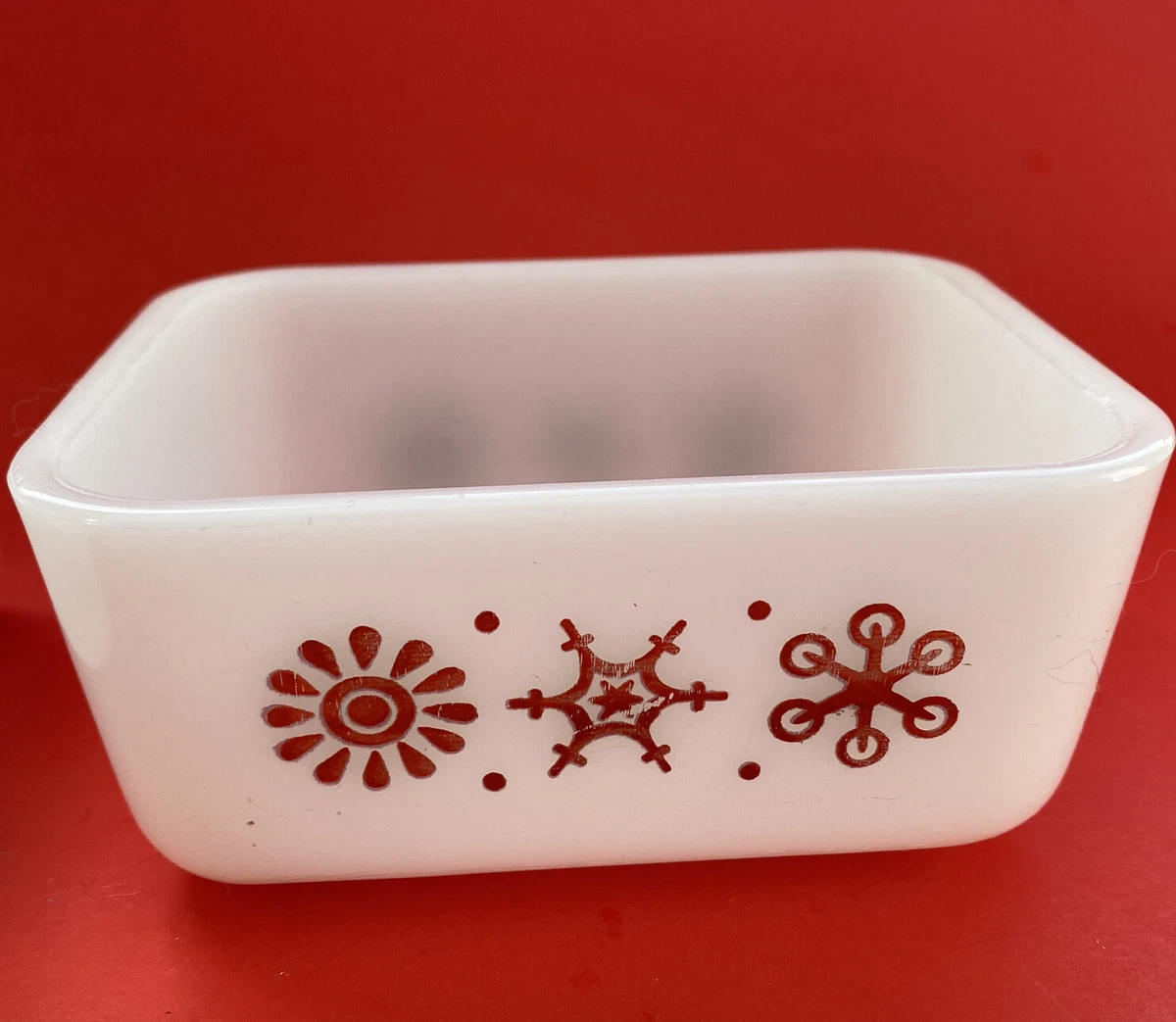 Vintage Retro Glassbake Glasbake Snowflake Starburst Casserole Dishes