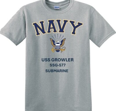 USS GROWLER SSG-577* SUBMARINE*NAVY EAGLE*SHIRT. OFFICIALLY LICENSED