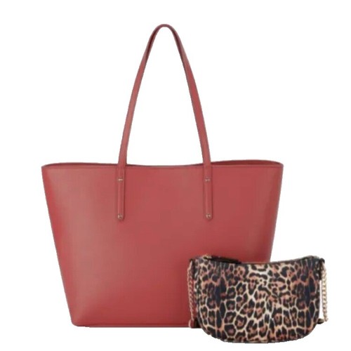 WB Clasp handbag Kiss-Rock Leopard Haircalf Leather Authentic From 