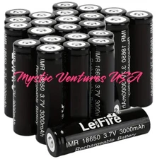 2PCS 3.7V 3000mAh Rechargeable Batteries High Capacity Lithium ion Button top