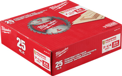 Milwaukee 48-40-1711 7-1/4'' 24T Construction Framing Contractor Pack (25PK)