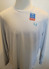 New Men's 2XL Ocean Pacific OP Gray Surfing Rash Guard Sun Defender UV 50 Shirt
