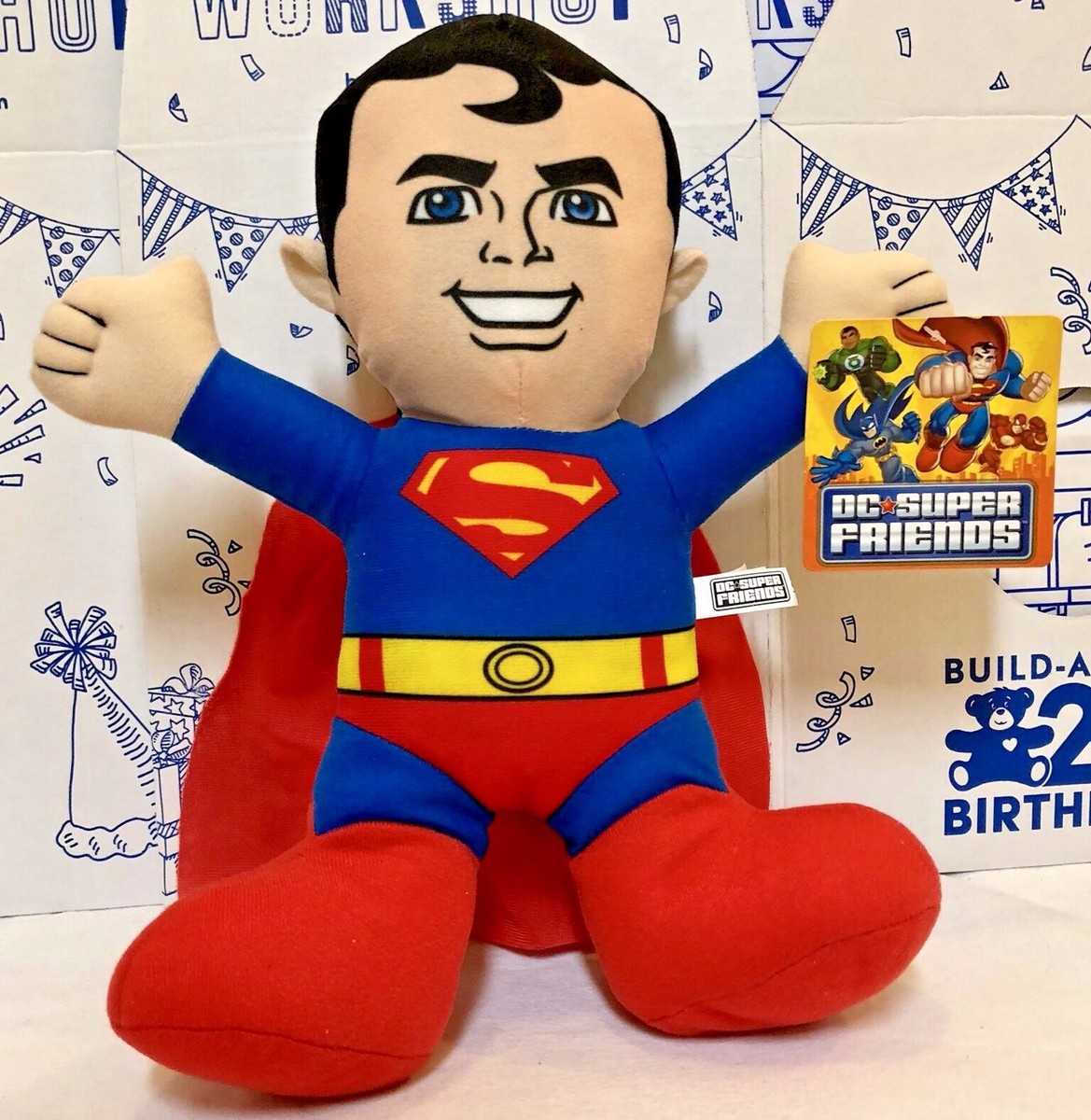 New DC Comics Super Friends Superman Red Blue Plush Doll 13” Toy
