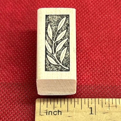 Tuscany Olive leaf rectangle frame by All Night Media Rubber Stamp nature wood - Picture 2 of 5
