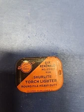 Vintage Shurlite Gas And Torch Lighter Flints Tin In Excellent Condition