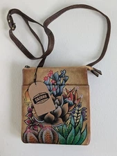 Cazoro Shoulder Bag Crossbody Hand painted Genuine Leather