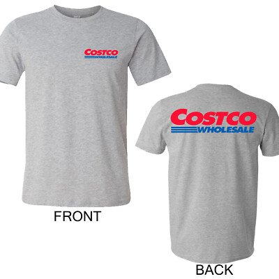Costco Wholesale Men's Grey T-Shirt Size S to 5XL