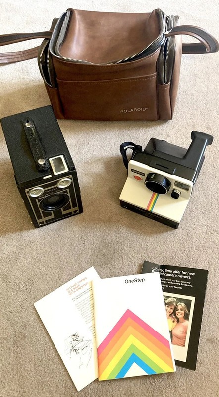 2 Antique Camera Set (Target Brownie Six-16 & Polariod Land One Step)