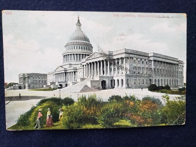 The U.S. Capitol Washington DC Postcard 1909 | eBay