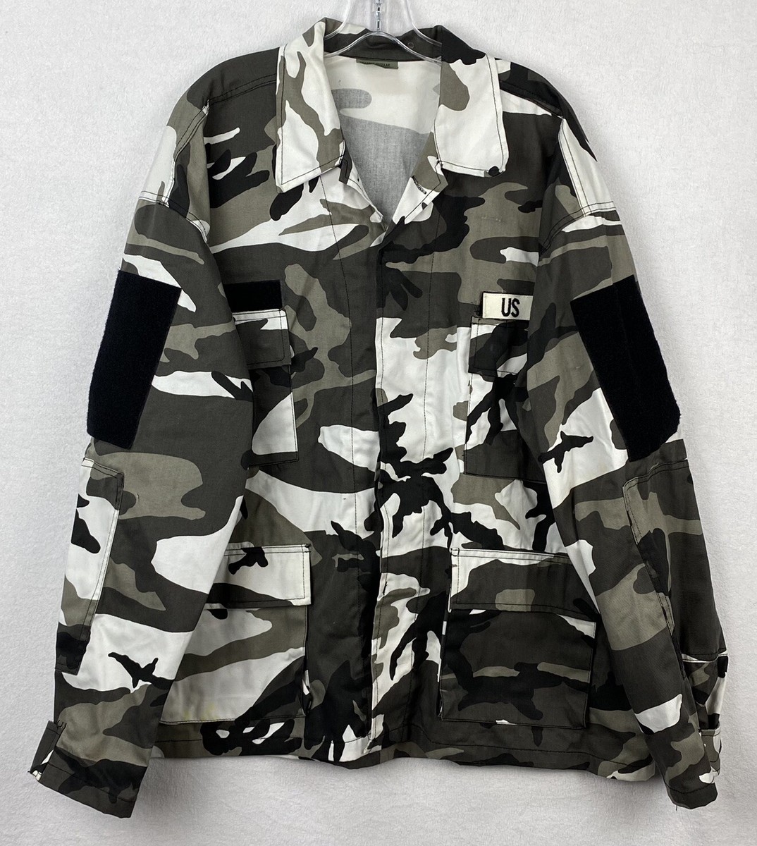 Rothco BDU Camo Jacket Adult XXL Regular Gray & White READ