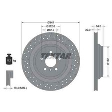 TEXTAR 2x Bremsscheibe 92283703 TEXTAR 2x Bremsscheibe 92283703