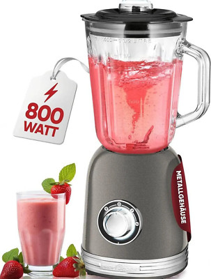 ProfiCook Mixer Standmixer PC-UM 1195 , 1,5L Glas-Behälter 800 Watt , Rot