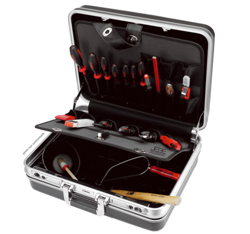 Valise rigide d'apprenti ECO CIMCO 170500 en polymère renforcé noir