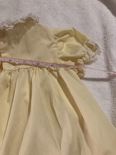 Nannette Yellow Smocked Baby Dress w/Appliqued Easter Bunny Flower Car Vintage! - Picture 12 of 13