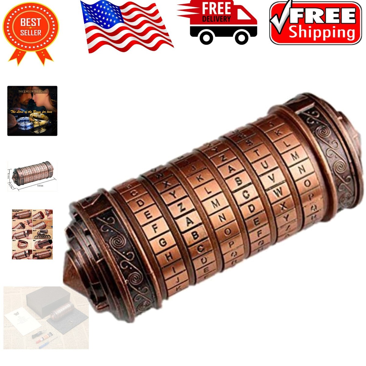 Engaging Da Vinci Code Cryptex Puzzle Box - Ideal Surprise for