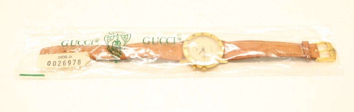 Gucci 3800 Jr Chronograph Gold Plated Women's Watch | eBay