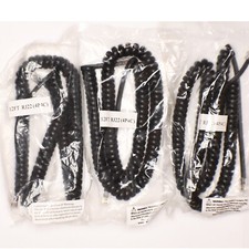 Lot of 3 - 12ft Coiled Telephone Handset Cord 4P4C RJ22