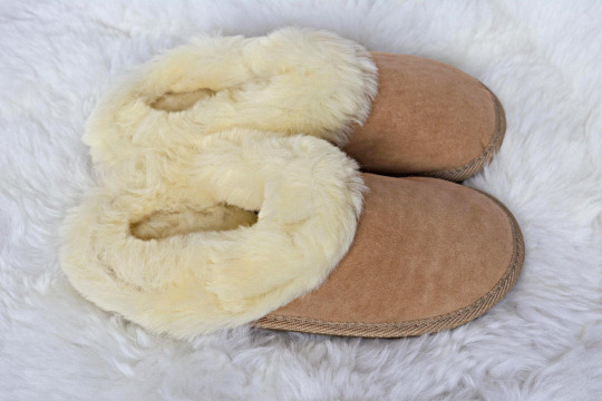Signore/donne pelle di pecora pantofole casa Lana Scarpe Stivali caldo accogliente pelliccia suola rigida