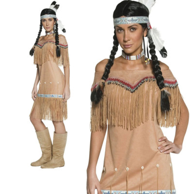 Costume Da Indiana Squaw Per Donna – Modello L029, Taglia M (Ita 46), In Poliestere, Per Carnevale E Halloween - 2