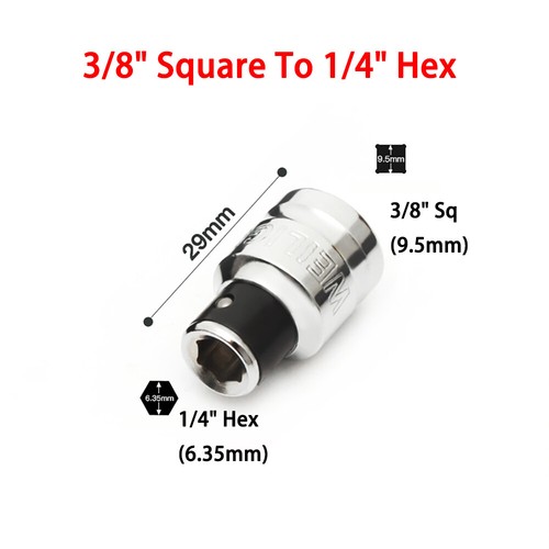 1/4" 3/8" 1/2" Square Drive To 1/4" / 8mm (5/16") /10mm Hex Bit Holder Adapter - Picture 10 of 14