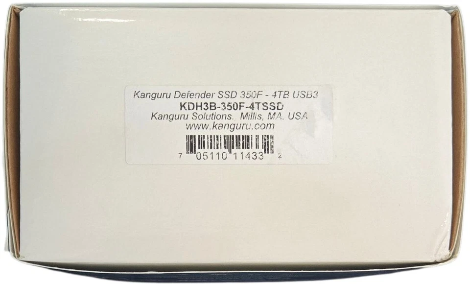 Kanguru Defender SSD350 4TB USB 3.0 Secure Hardware Encrypted Portable SSD - Image 2 of 2