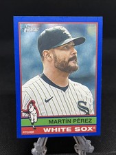 2025 Topps Heritage High Number Martin Perez #576 Blue Border Parallel White Sox