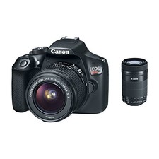 Canon EOS Rebel T6 Digital SLR Camera with 18-55mm 55-250mm Lenses
