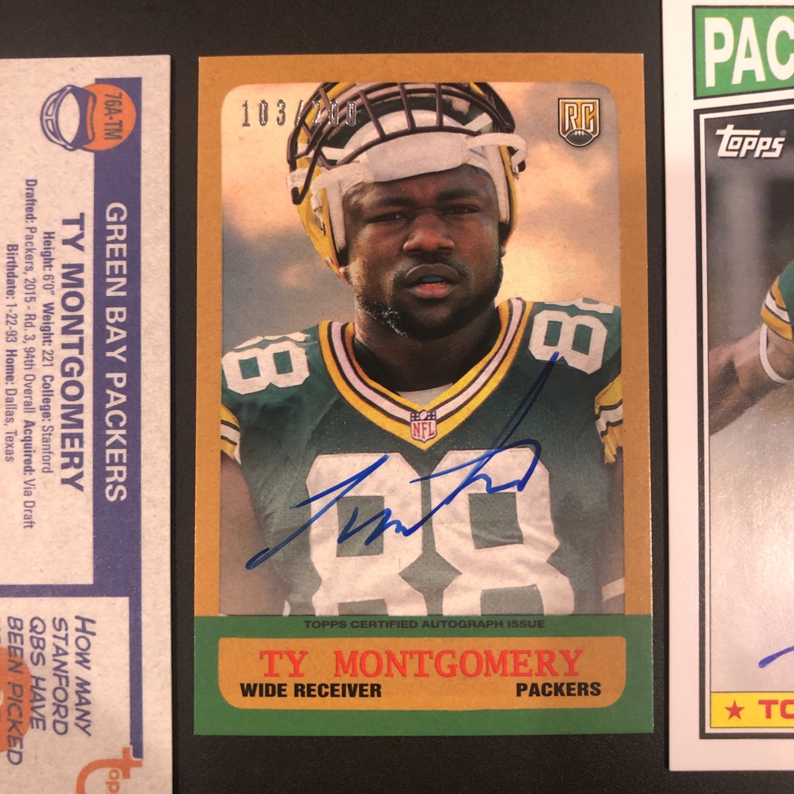 Ty Montgomery Topps 1963 Mini Rookie Autographs #63ATM Base