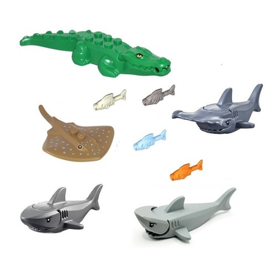 #ad NEW LEGO Sea Creatures Lot Shark Hammerhead Alligator Stingray RETIRED GLOW $31.15