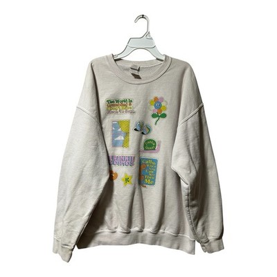 Frankie Cosmos Sticker Sweatshirt Size XL Indie Rock Band Merch Gildan READ