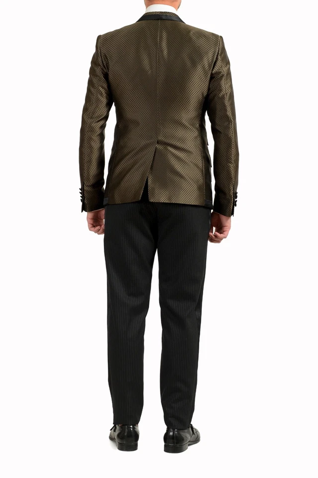 Traje de tres piezas Dolce & Gabbana de lana seda estampado geométrico dos botones para hombre Foto 3 de 4