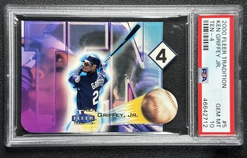 KEN GRIFFEY JR. PSA 10 2000 FLEER TRADITION #5 TEN 4 TEN-4 MARINERS 712