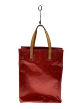 LOUIS VUITTON Tote Bag Lead MM_Monogram Vernier Enamel Red Total Pattern Used