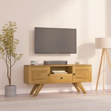 Image of TV Cabinet 110x30x50 cm Solid Wood Teak vidaXL