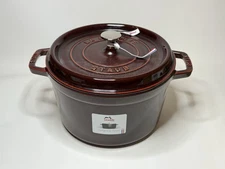 Staub 5 Qt Deep Round Cocotte Grenadine 4.7L MADE IN FRANCE CAST IRON