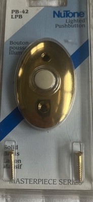 Nutone PB-42LPB solid brass doorbell button NOS 