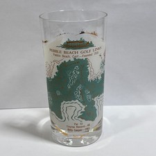 Vintage Pebble Beach Masters Golf Club Cocktail Glass Rare 1960s READ