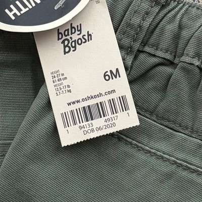 ウィンター New OshKosh Baby Boys Detachable Suspenders Stretch Cargo Pants