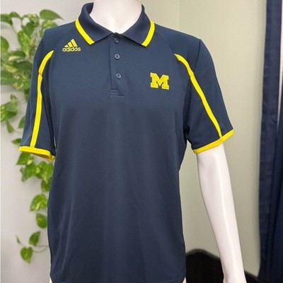 Adidas Michigan Wolverines Climalite / Climacool Polo Shirt   Men s L   NCAA