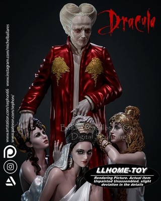 20CM Tall Dracula Diorama Model Unpainted 3d Print Garage Kit Statue Figure
