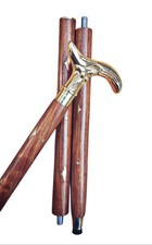 Brass Mermaid Handle Walking Stick Victorian Wooden Cane Nautical Collectible