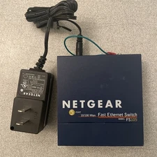 Netgear ProSafe FS105 v2 5-Port 10/100 Fast Ethernet Network Switch w/AC Adapter